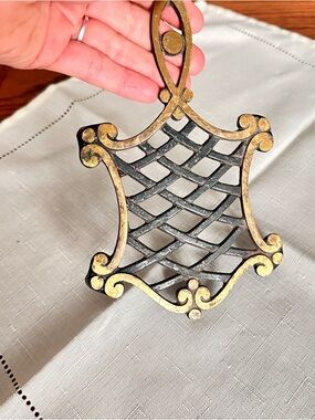 Vintage brass Nordia trivet
